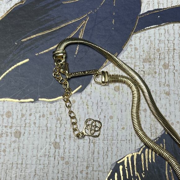 Kendra Scott Long Starla Y Gold and Crystal Geode Pendant Necklace D2 or 3 - Picture 5 of 14